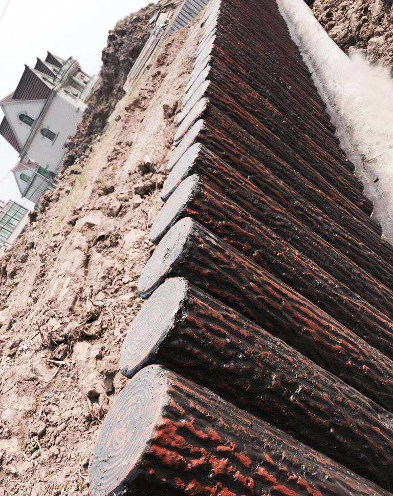 建基-护坡桩(仿木桩) - 广东兴之源水泥制品有限公司